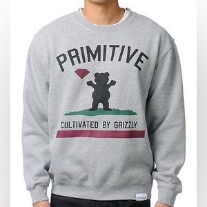 Primitive by Diamond Supply Co. Grey “Grizzly” Graphic Crewneck – Size XL GUC